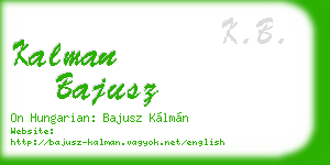 kalman bajusz business card